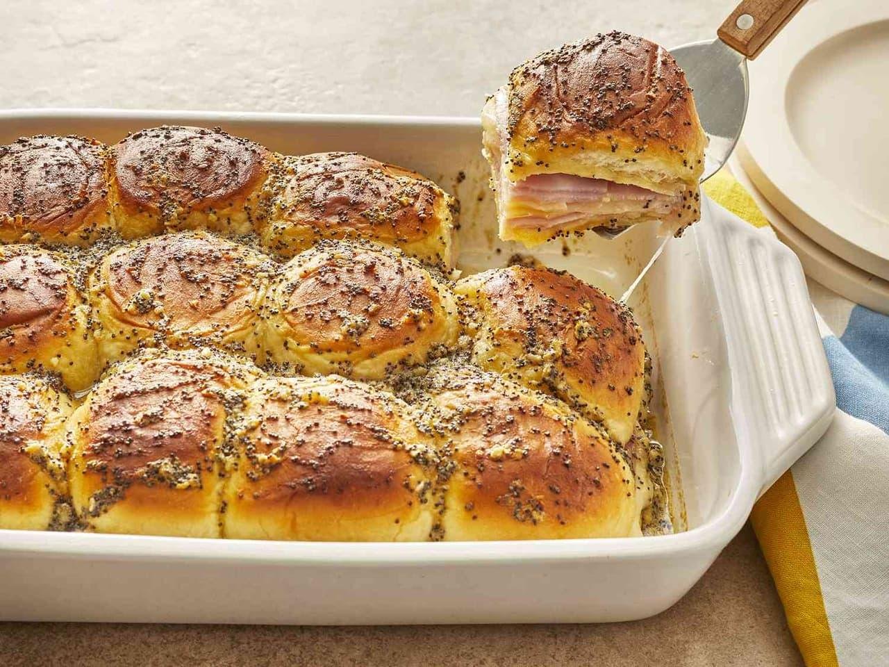 Baked Ham and Cheese Sliders: