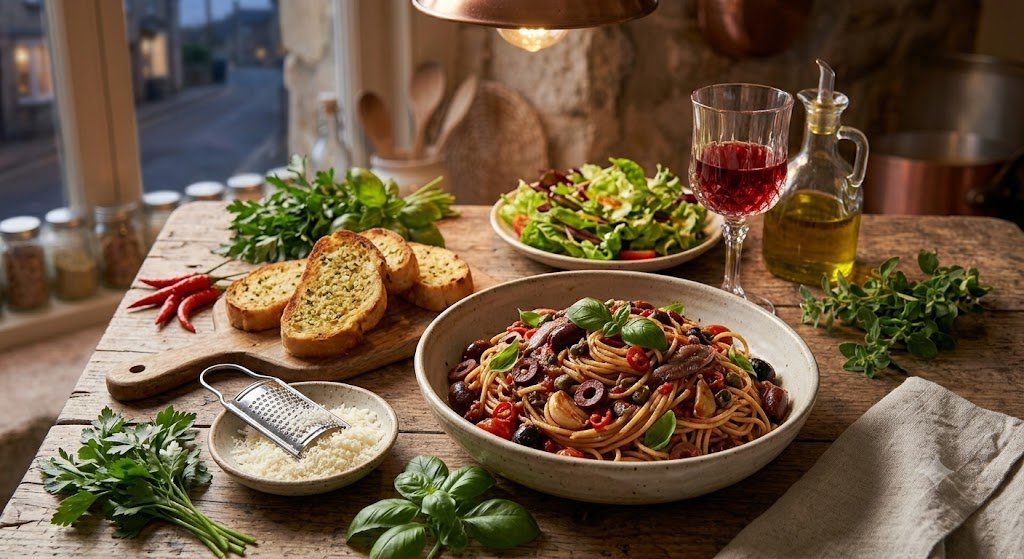 Spaghetti alla Puttanesca Recipe (2026) | Authentic Italian Pasta with Bold Mediterranean Flavors