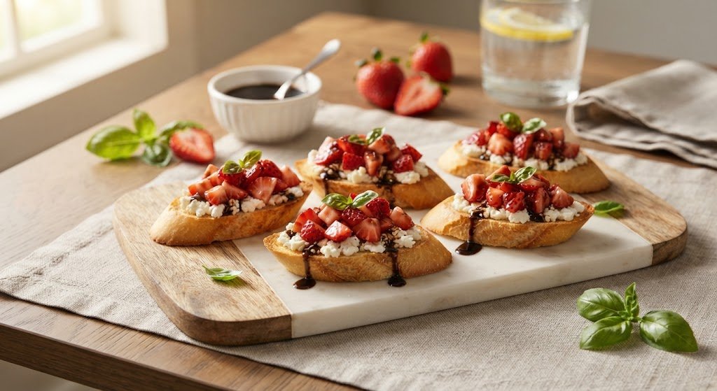 Strawberry Balsamic Bruschetta