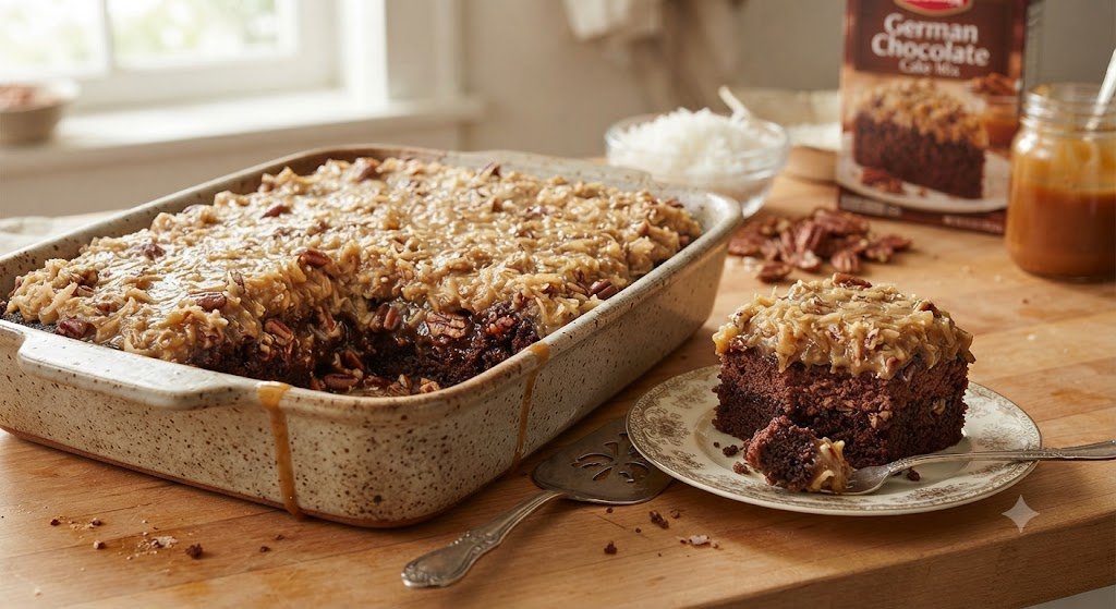 German Chocolate Dump Cake