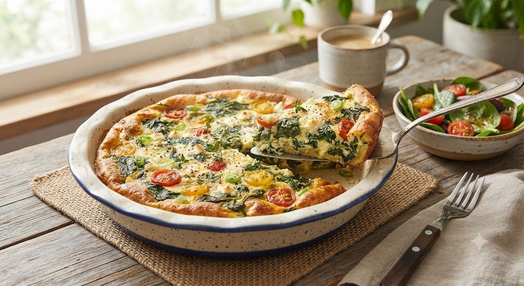 Crustless Spinach Quiche