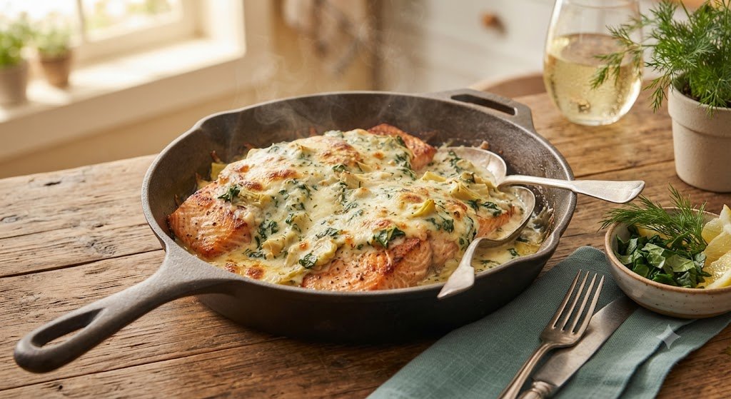 Spinach Artichoke Salmon