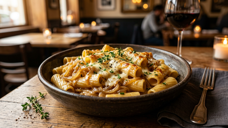French Onion Rigatoni