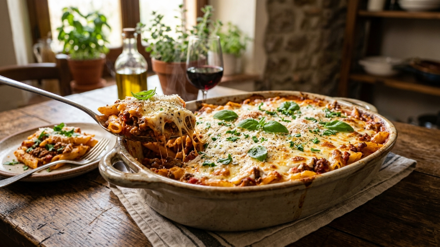Baked Mostaccioli